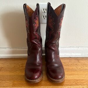Frye Sabrina Flower Inlay Campus Boots 8.5